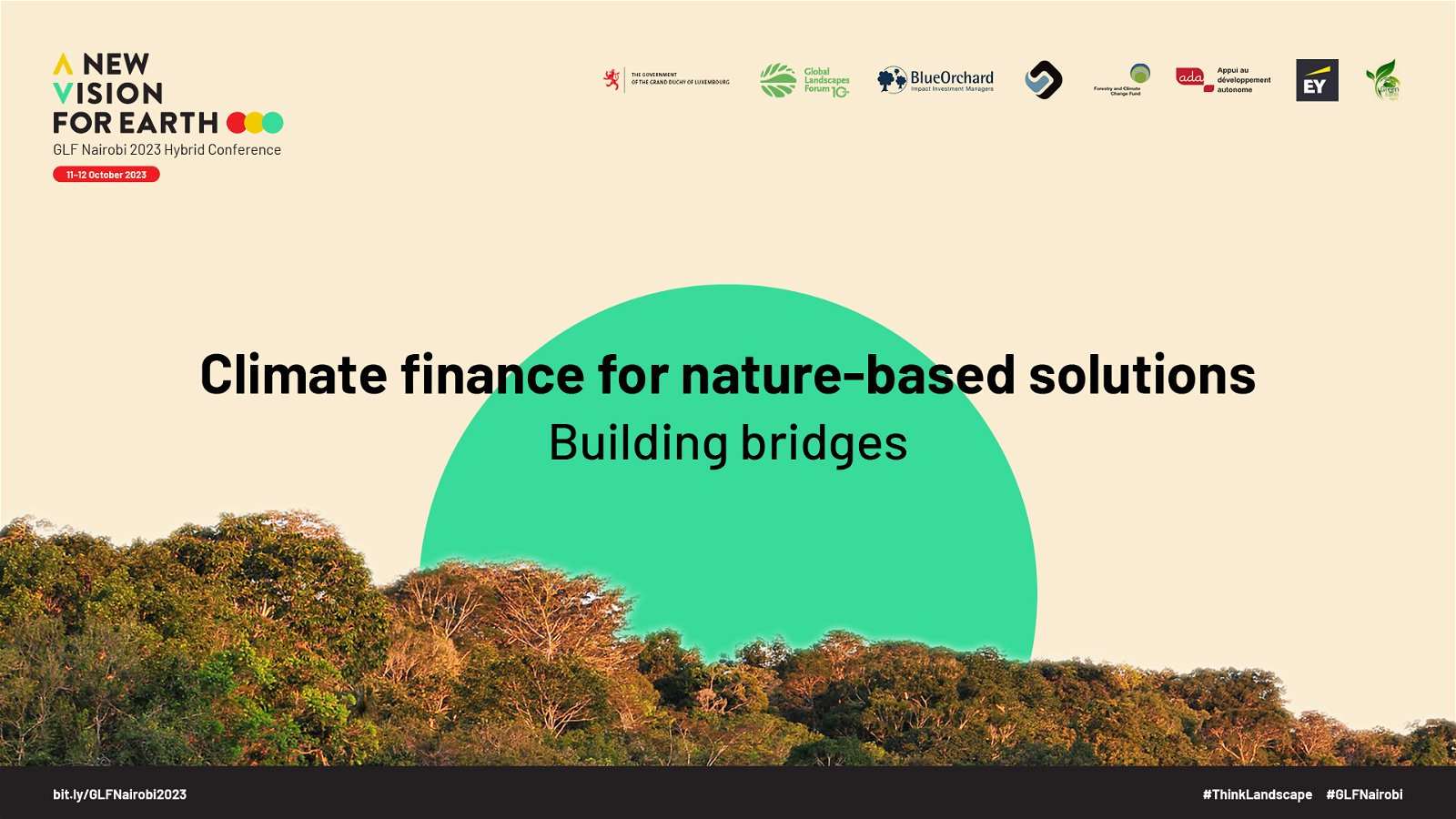 Climate finance for nature-based solutions: Building bridges